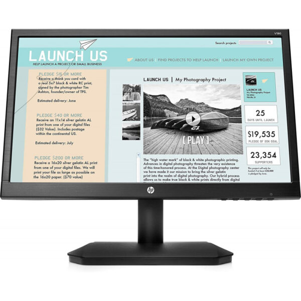 HP V190 18.5inch LED Monitor 2NK17A7   Sales in Kolkata