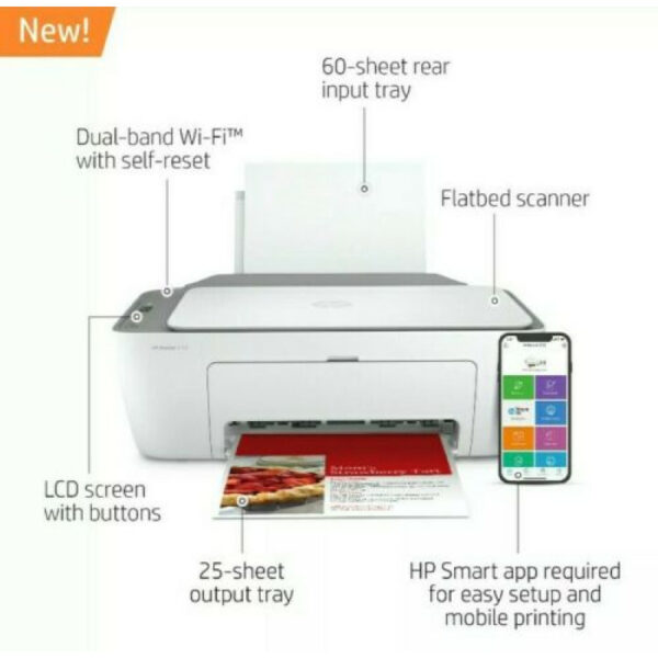 Hp 2722 All In One Printer Copy Scan WiFi Printing WITH INK & Instant Ink Ready   Sales in Kolkata